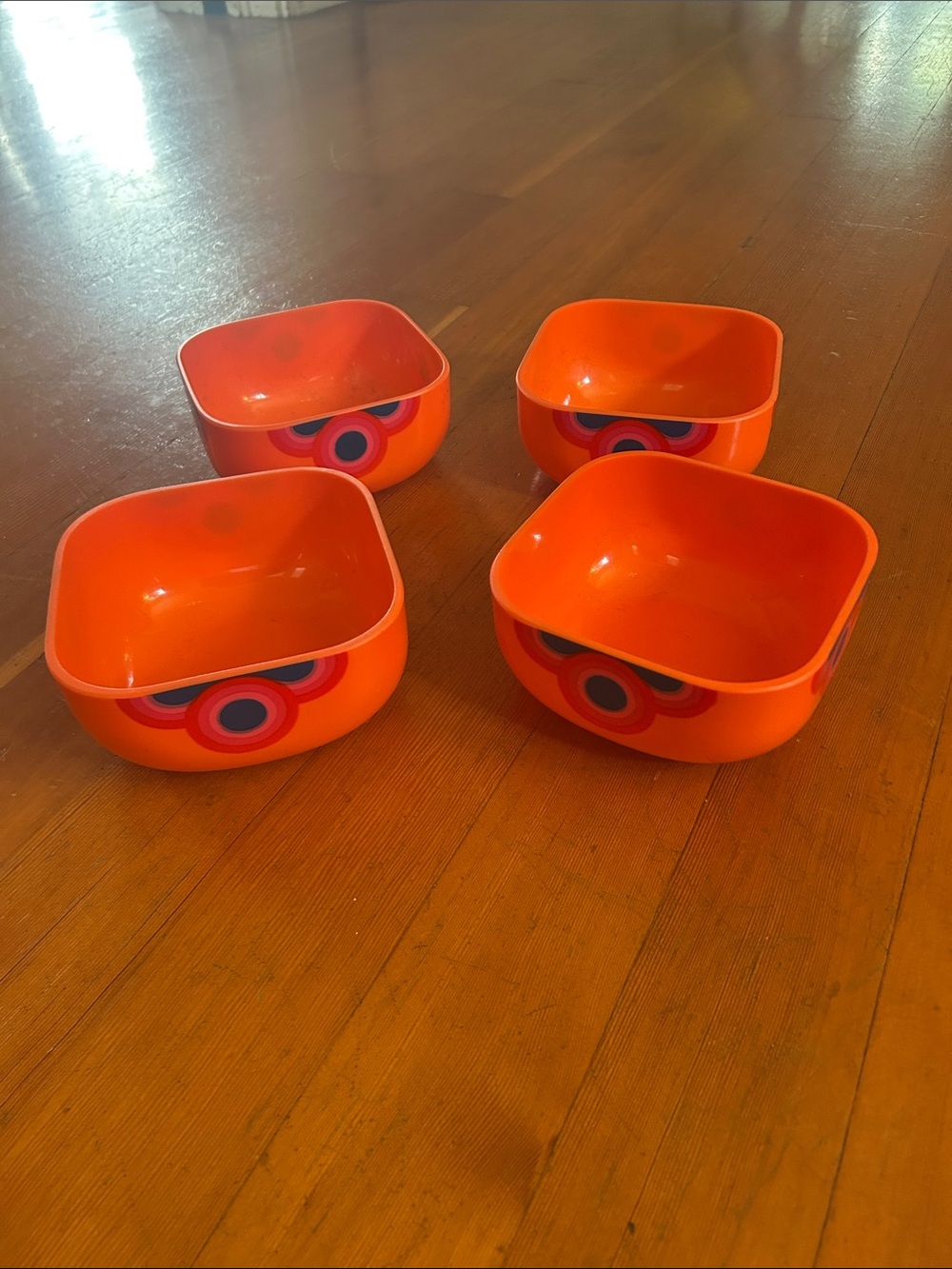 Four mid-century bowls Design Ornella Noorda per Guzzini Italian vintage rare